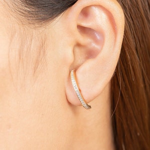 Tanzanite Ear Lobe Cuff Earrings, Dainty Suspender Earrings, Dainty stud lobe cuff, Minimalist Earrings Gift For Women