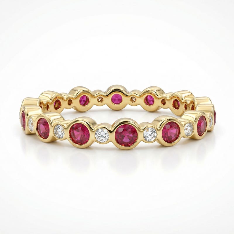 Ruby Diamond Stage Ruby and Diamond Rings - Etsy