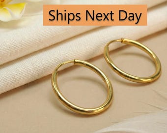 Thin Endless Hoops / Sterling Silver Minimalist Hoop Earrings / Huggie Hoops / Bridesmaid Gift /Bridal Earring Gift 10mm 15mm 20mm/ In Stock