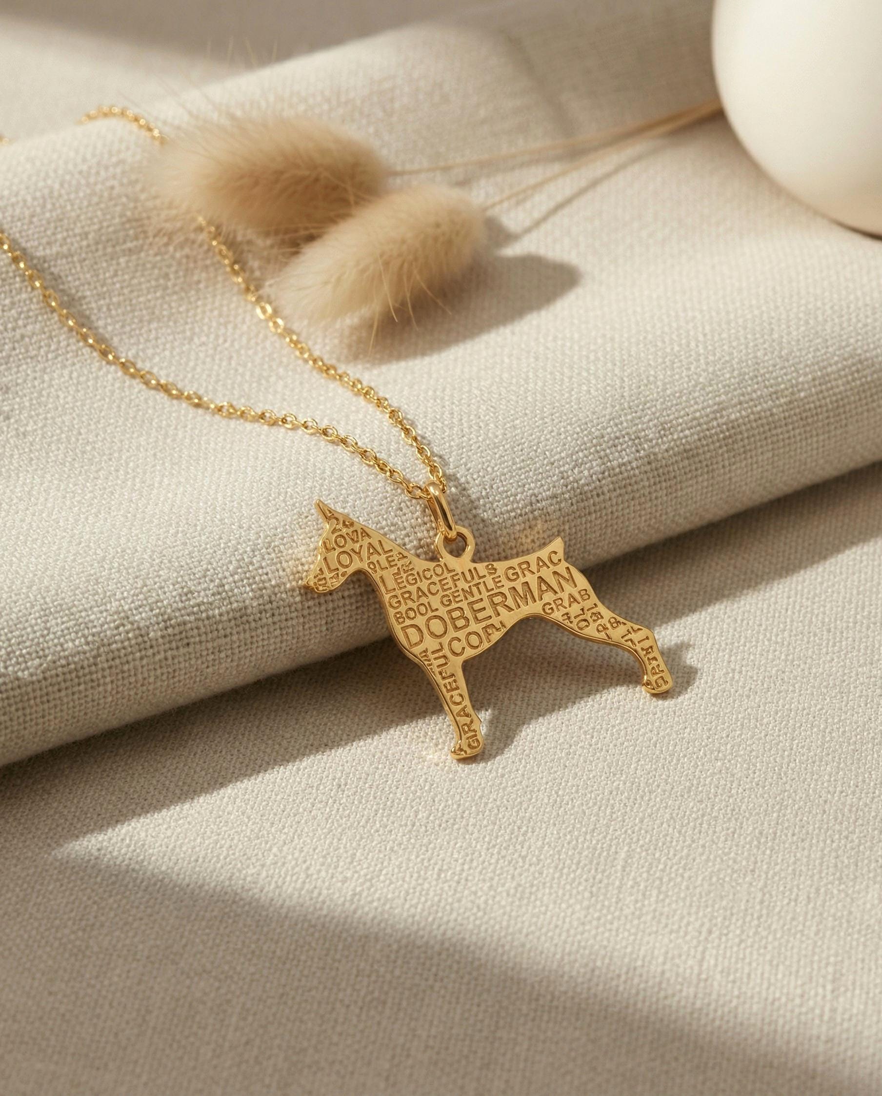 NEWEI Orecchini Acrilico Nero Doberman Pinscher – Gioielli Moda Regalo Per Ragazze E Donne