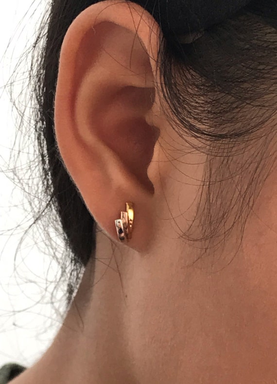 Tri hotsell tone earrings
