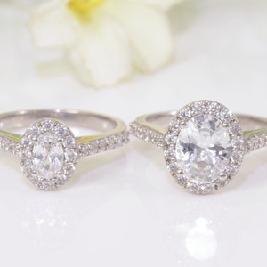 2.0 CT Oval Cut Moissanite Verlobungsring, Vintage Moissanite Halo Jubiläumsring, Braut Versprechen Ring Geschenk für Sie