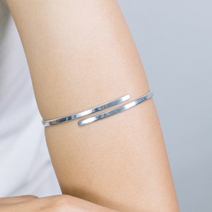 Open Cuff Bracelet, Simple Arm Band, Adjustable Bracelet, Cuff Bracelet Gift for Her, Upper Arm Jewelry, Arm Bracelet