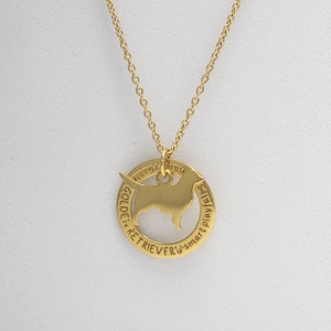 Golden Retriever Dog Necklace, Minimalist Dog Necklace Gift for Her, Gift for Dog Lover, Memorial Necklace Gift