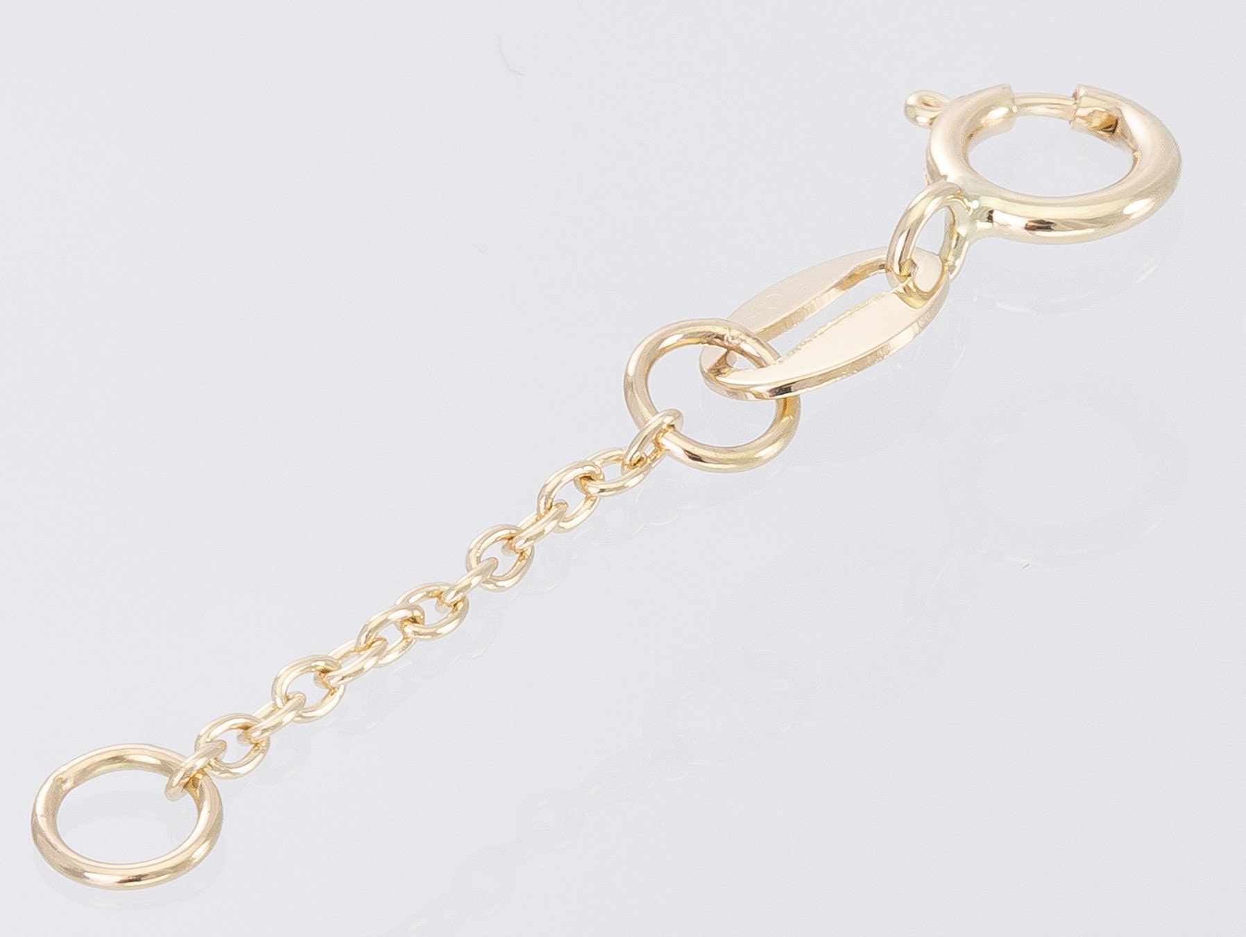 14K Solid Gold Extender Gold Necklace 