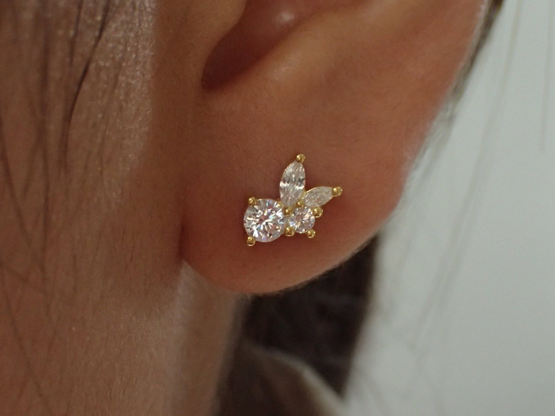 Diamond Stud Earrings Minimalist Earrings Earrings Gifts for
