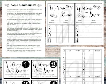 Bunco Printable Bunco Cards