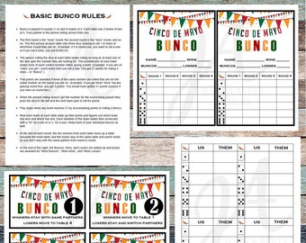 Cinco De Mayo Printable Bunco Cards