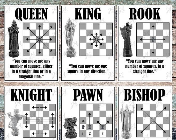 Wizard Chess Cheat Cards - Etsy