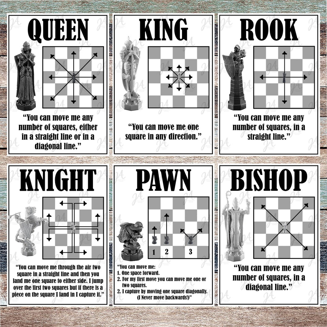 Wizard Chess Cheat Cards - Etsy UK