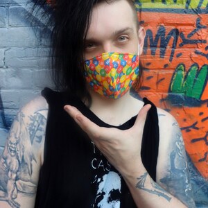 M & M print Mask - Without Nose Bridge
