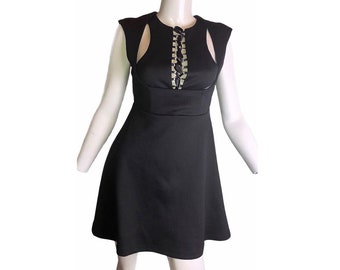 Lace up cut out skater dress Sz S