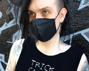 Mascarilla facial de cuero vegano - Sin puente nasal