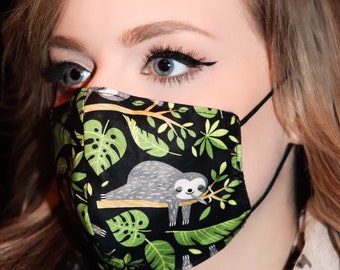 Stoner Sloth Printed Mask- Without Nose Bridge