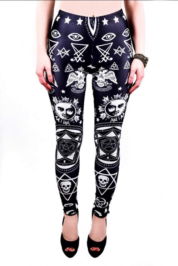 Satanic Printed Leggings Sz XXL XXXL - Etsy