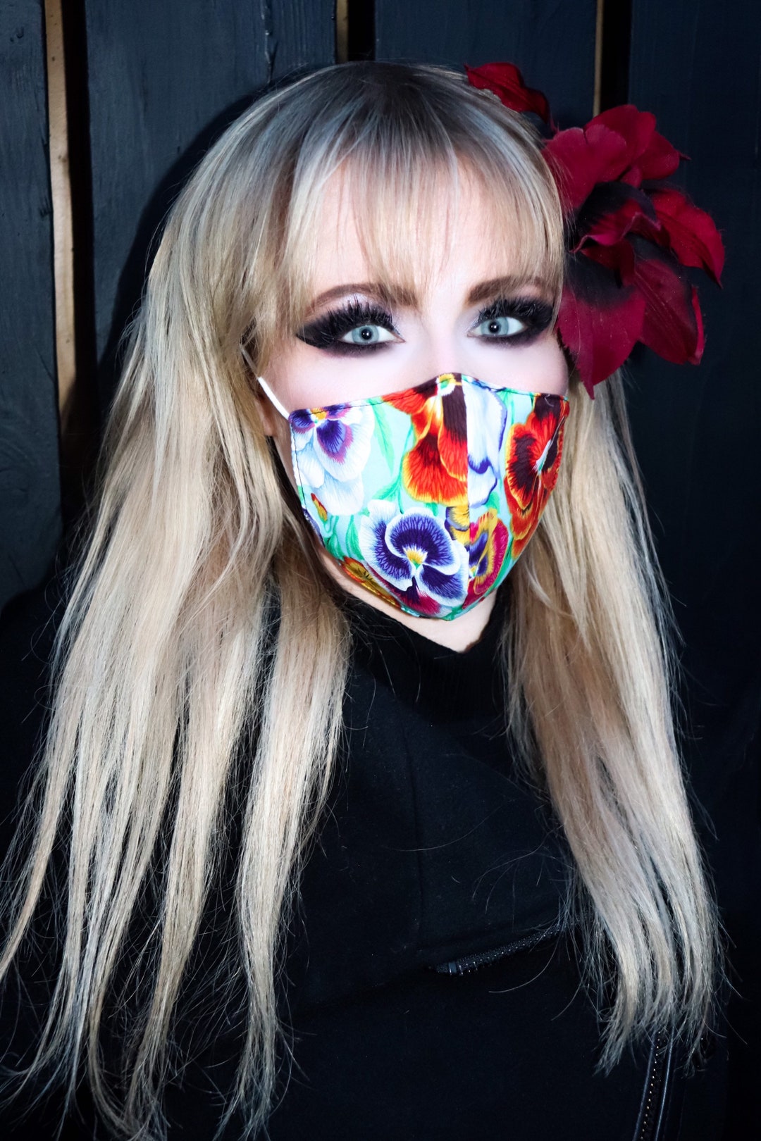 Tropical Flower Mask - With Nose Bridge - Etsy