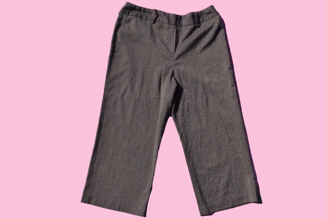 Brown Tweed Capri Dress Pants Etsy