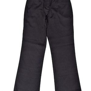 Vintage Black Pinstripe Flare Trousers | 2000s Officewear Slacks | Y2K Business Casual Pants