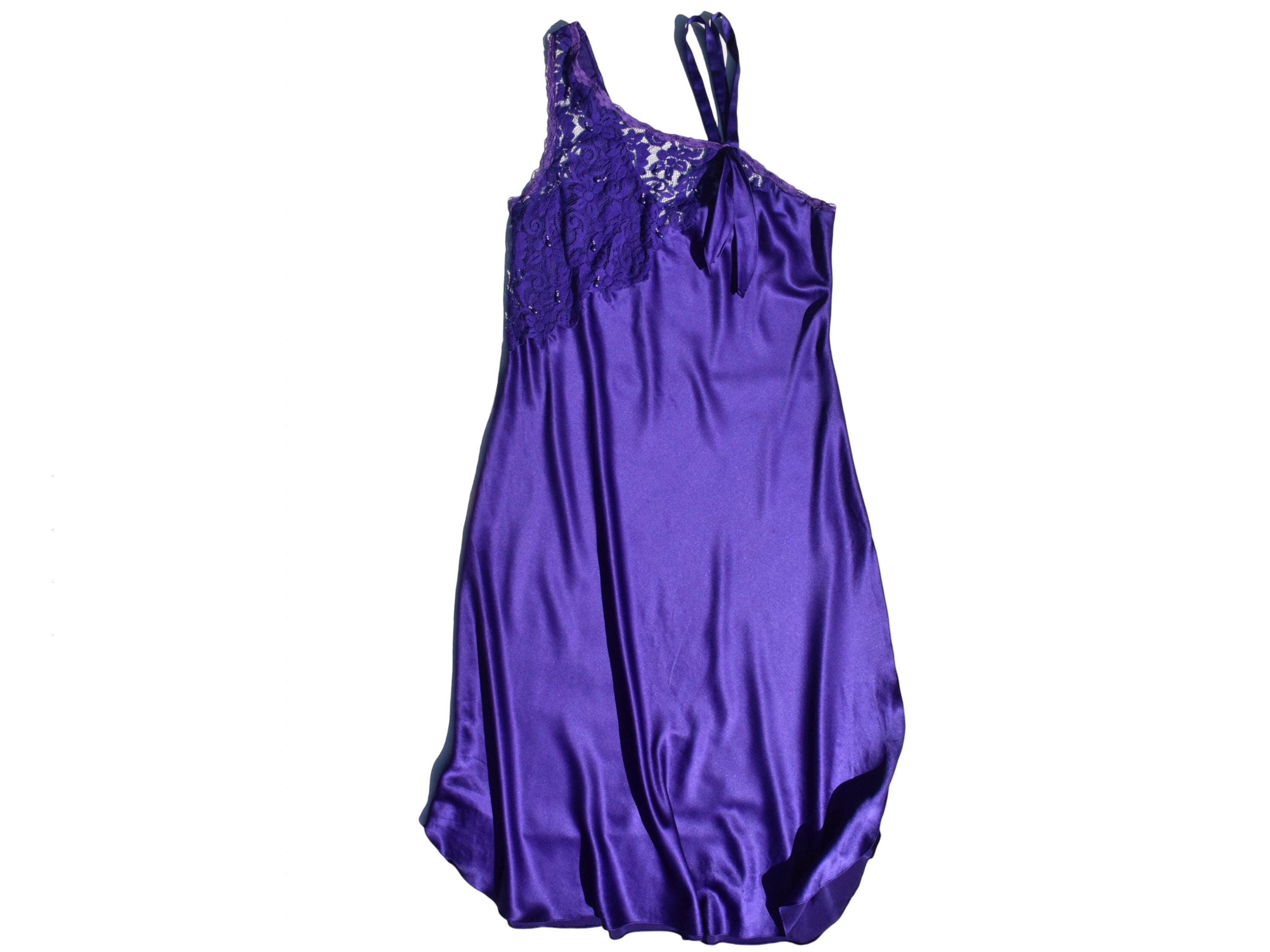 Vintage Victorias Secret Slip Purple - Etsy