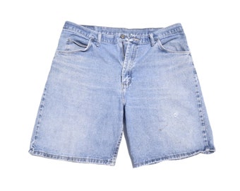 Light Wash Relaxed Fit Long Denim Shorts