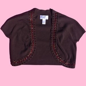 Cropped Short Sleeve Bolero Shrug