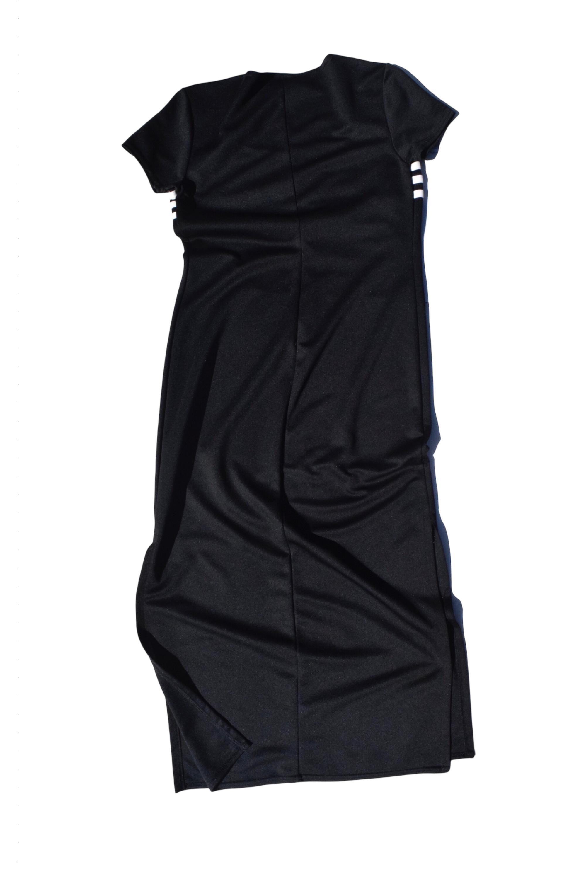 90s Vintage Black Midi Dress