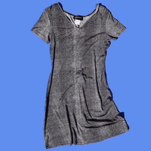 90s Vintage Edgy Grey Snake Print Mini Dress