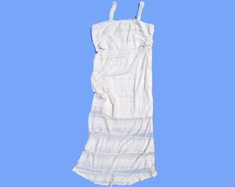 Vintage Gestuftes Maxi Kleid