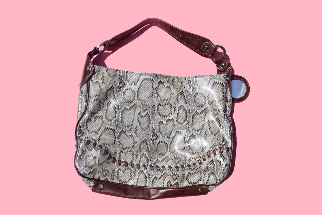 Y2K 2000s Snake Print Oversized Shoulder Bag - Etsy