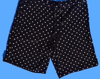 Black Polka Dot Lounge Shorts