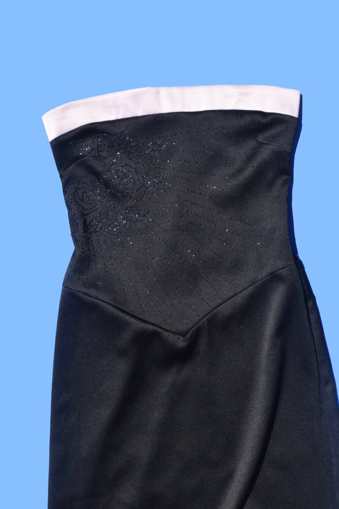 2000s tube dress TWEEN KRISTA RHINESTONE TUBE DRESS Baby Blue / LG (12)