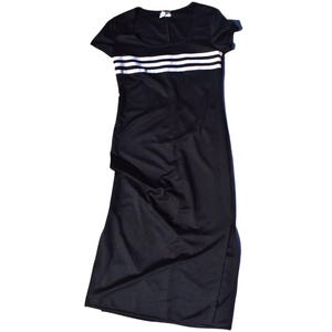 90s Vintage Black Midi Dress