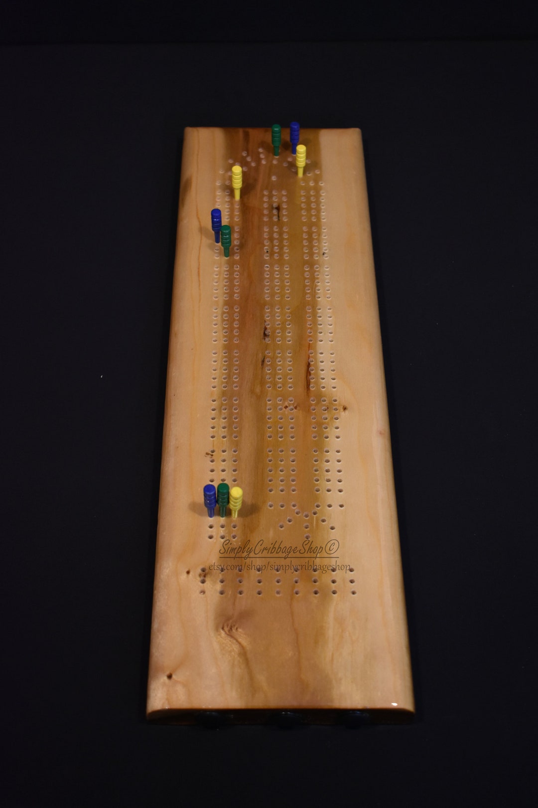 Cherry Cherry Wood 3 Man Cribbage Board Cribbage Board Etsy