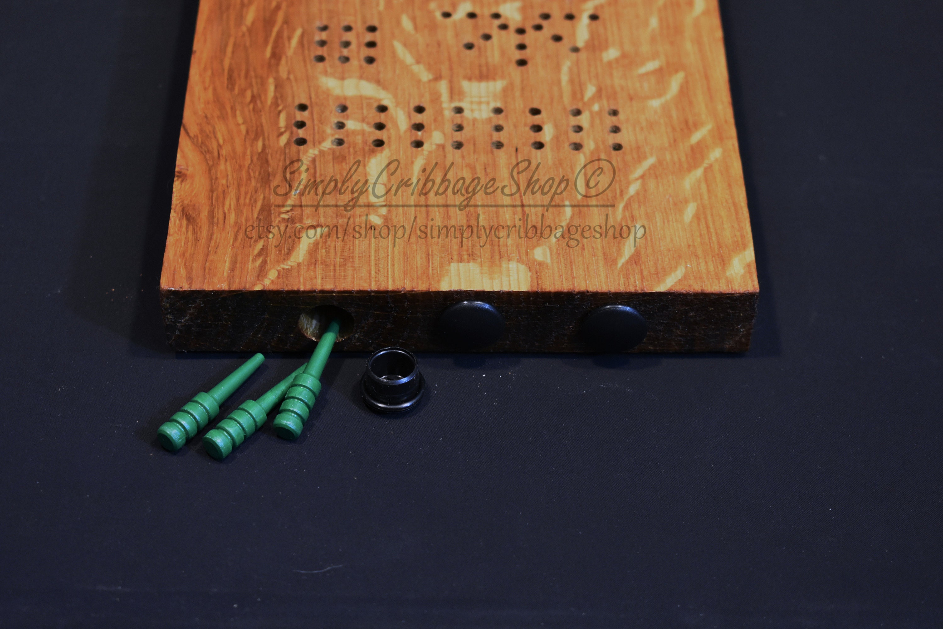 Oak Cribbage Board 3 Man Cribbage Board Cribbage Cribbage Etsy