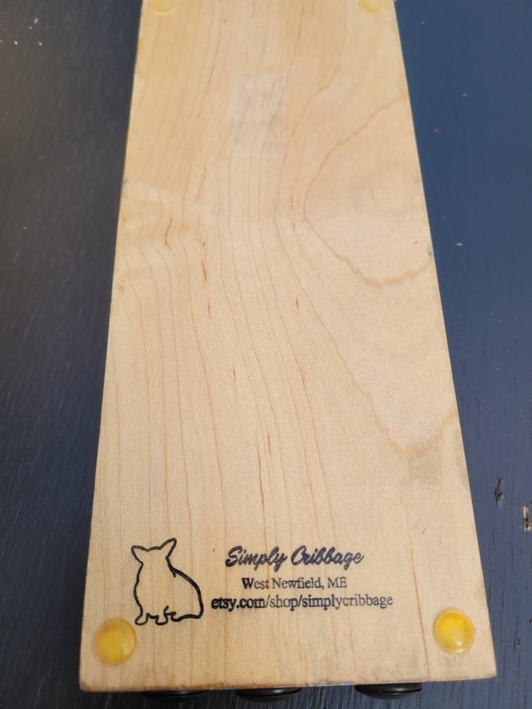 Maple Cribbage Board, 3 Man Cribbage Board, Cribbage, Cribbage Board