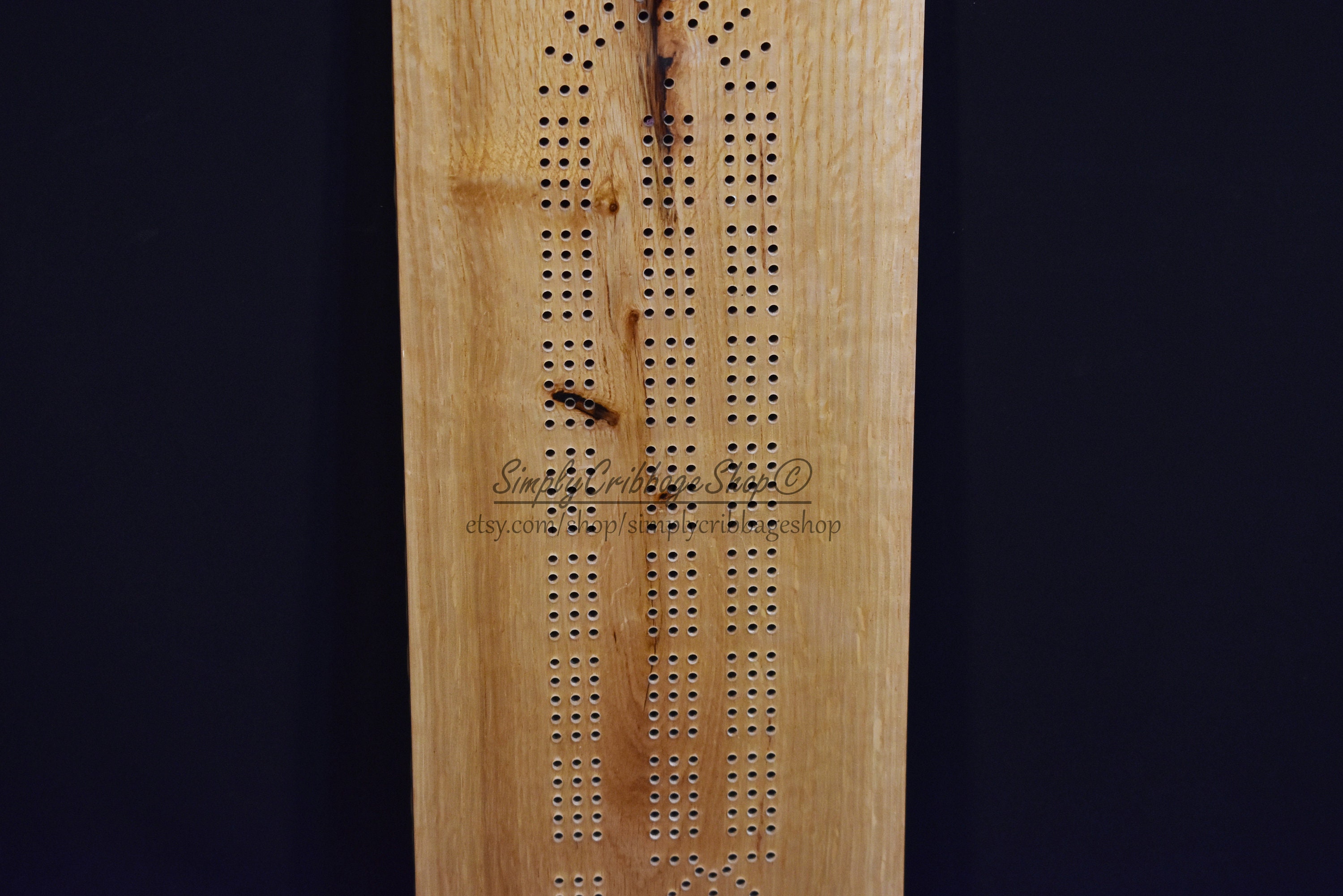 Oak Cribbage Board 3 Man Cribbage Board Cribbage Cribbage Etsy