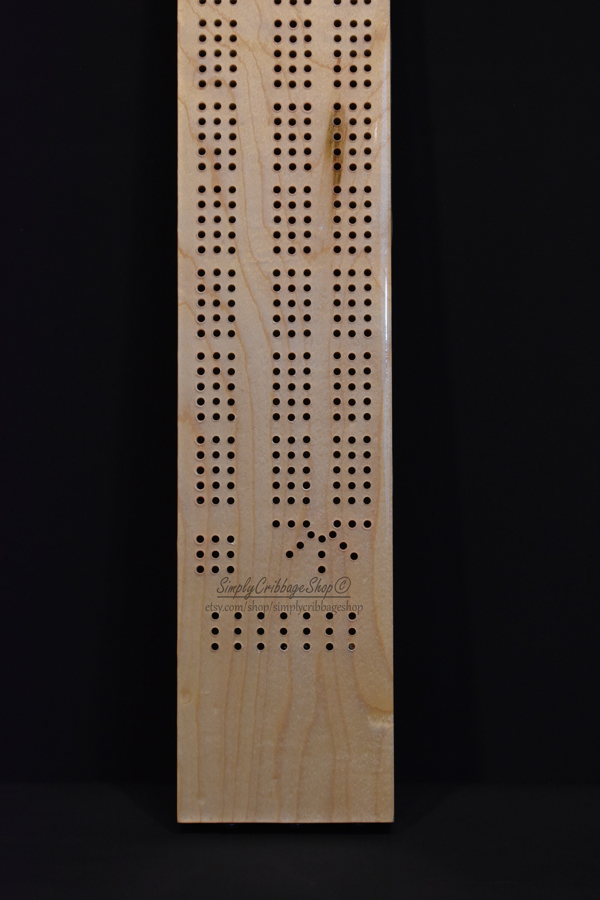 Maple Cribbage Board, 3 Man Cribbage Board, Cribbage, Cribbage Board