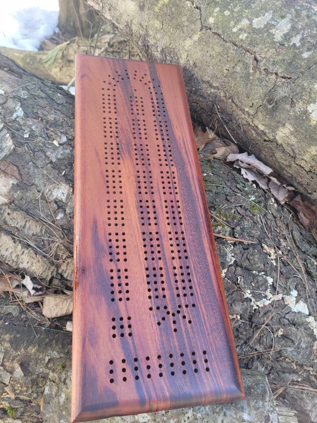 Tiger Wood, 3 Man Cribbage Board, Cribbage Board, Cribbage, Handcrafted