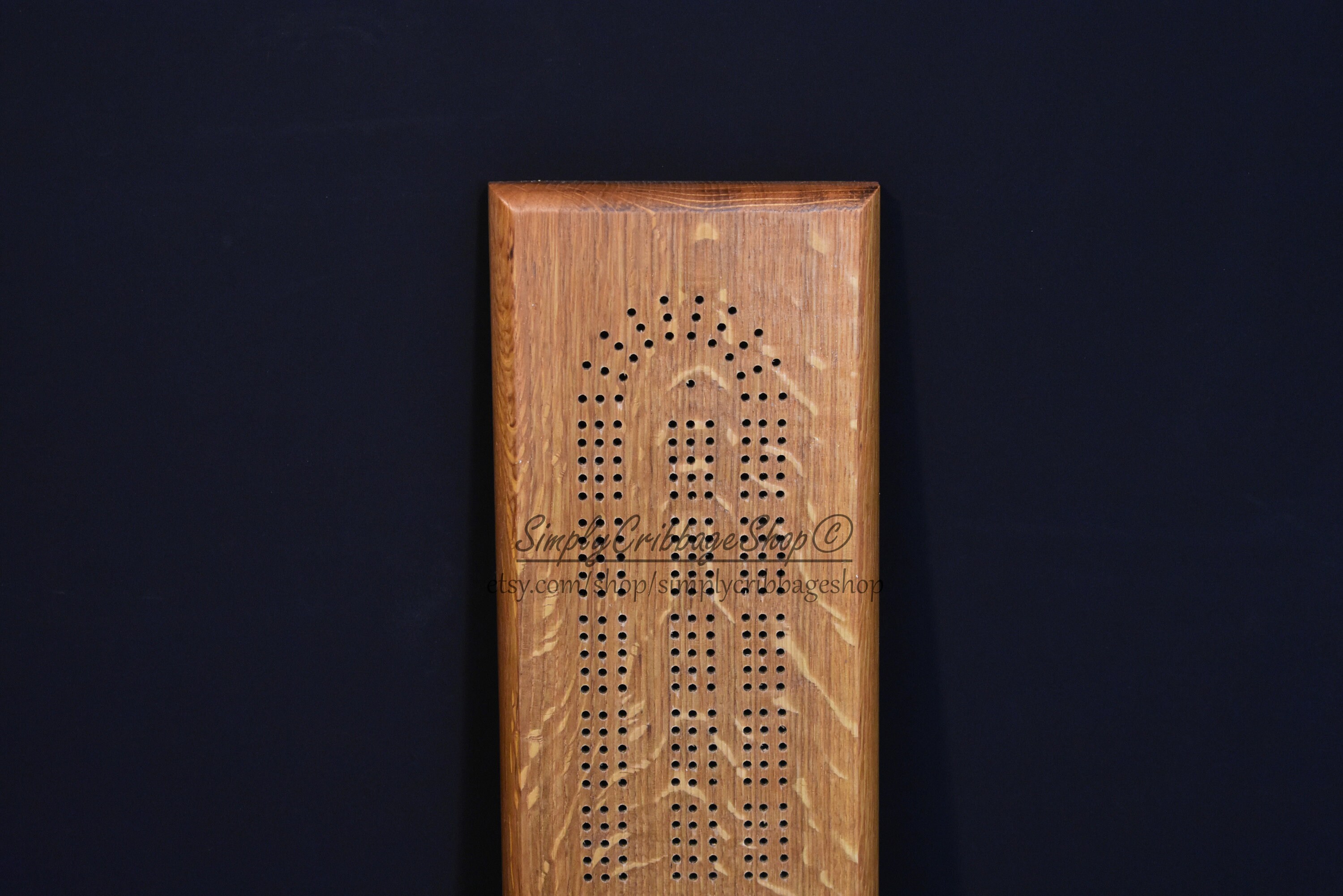 Oak Cribbage Board 3 Man Cribbage Board Cribbage Cribbage Etsy