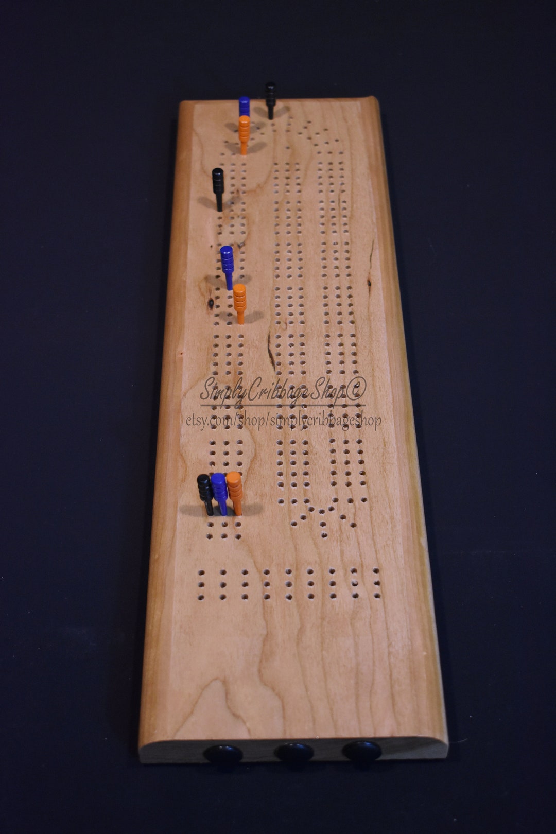 Cherry Cherry Wood 3 Man Cribbage Board Cribbage Board Etsy