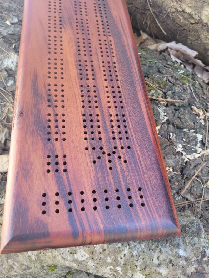 Tiger Wood, 3 Man Cribbage Board, Cribbage Board, Cribbage, Handcrafted