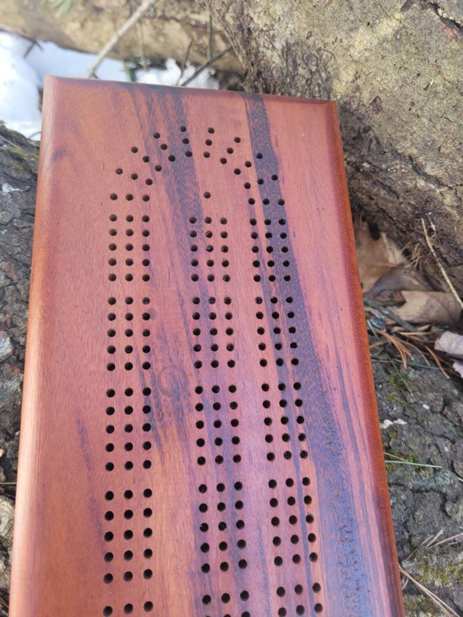Tiger Wood, 3 Man Cribbage Board, Cribbage Board, Cribbage, Handcrafted