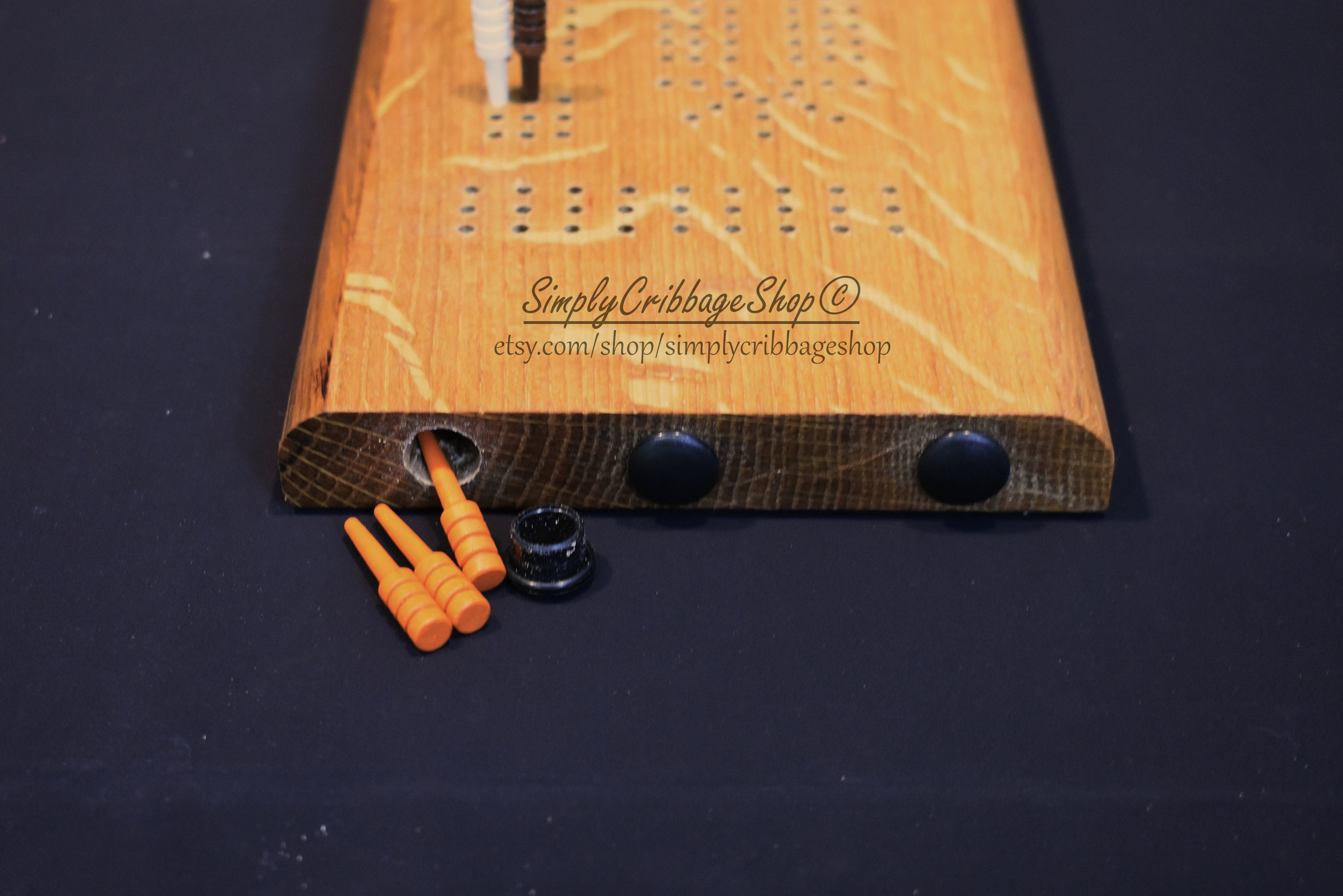 Oak Cribbage Board 3 Man Cribbage Board Cribbage Cribbage Etsy