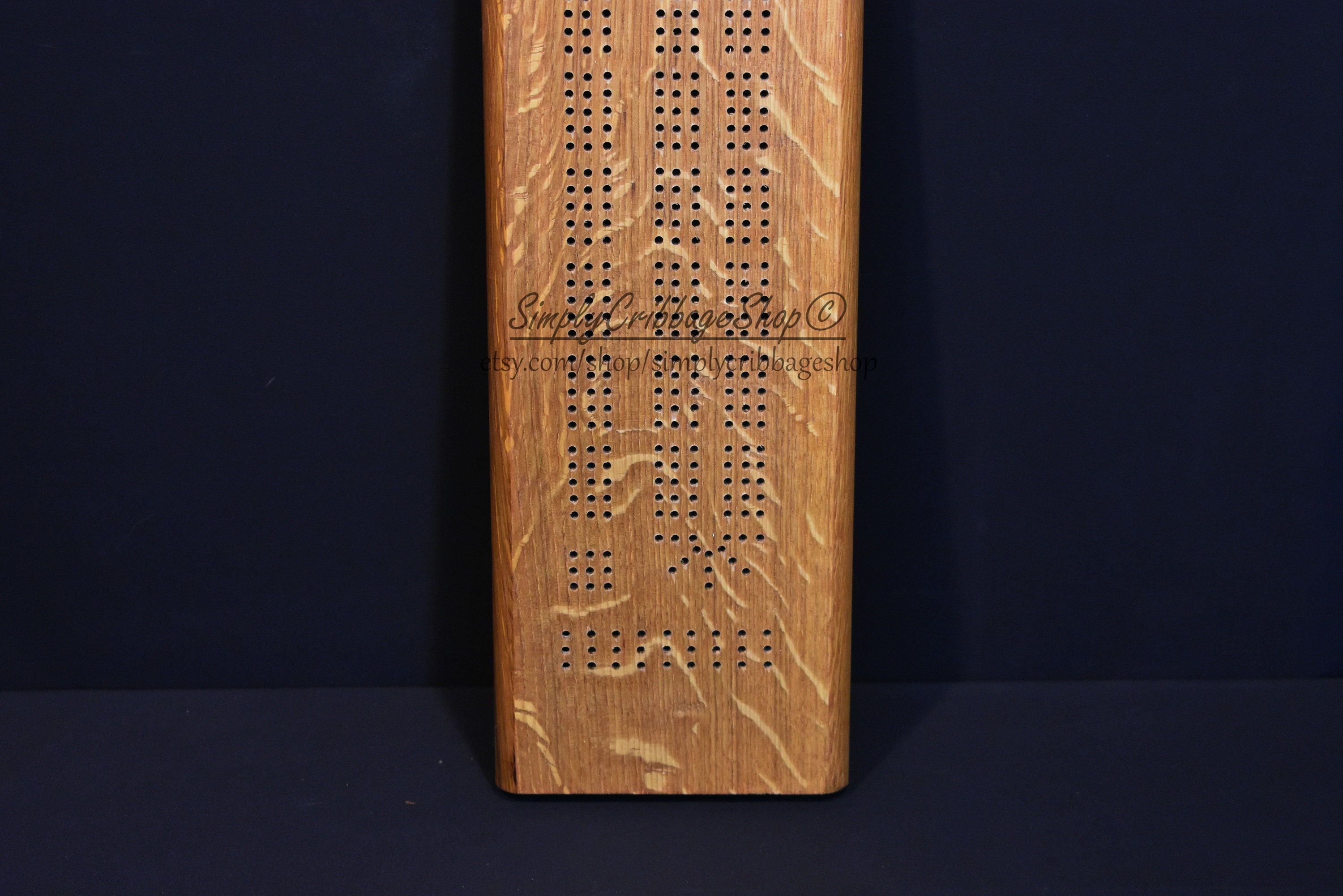 Oak Cribbage Board 3 Man Cribbage Board Cribbage Cribbage Etsy