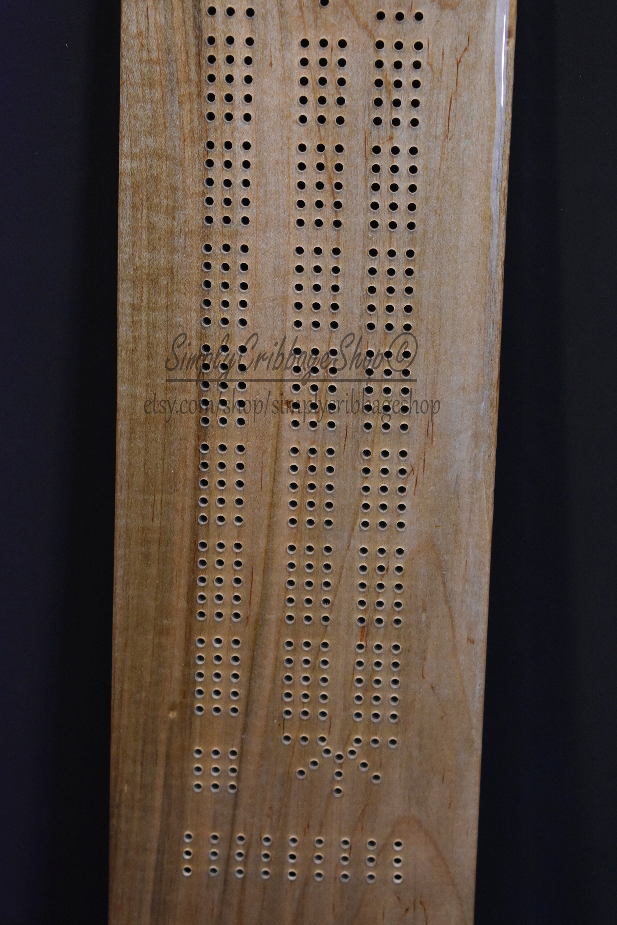 Maple Maple Wood 3 Man Cribbage Board Cribbage Board Etsy