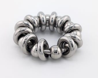 The Donut Roller, Stainless Steel Fidget Ring, Sensory Stim Toy