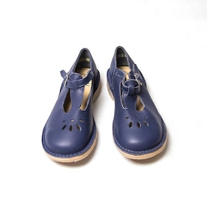 Chaussure Mary Jane Dollie pour femme faite main Blue