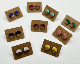 Wood & Resin Earrings- Lots of colors!