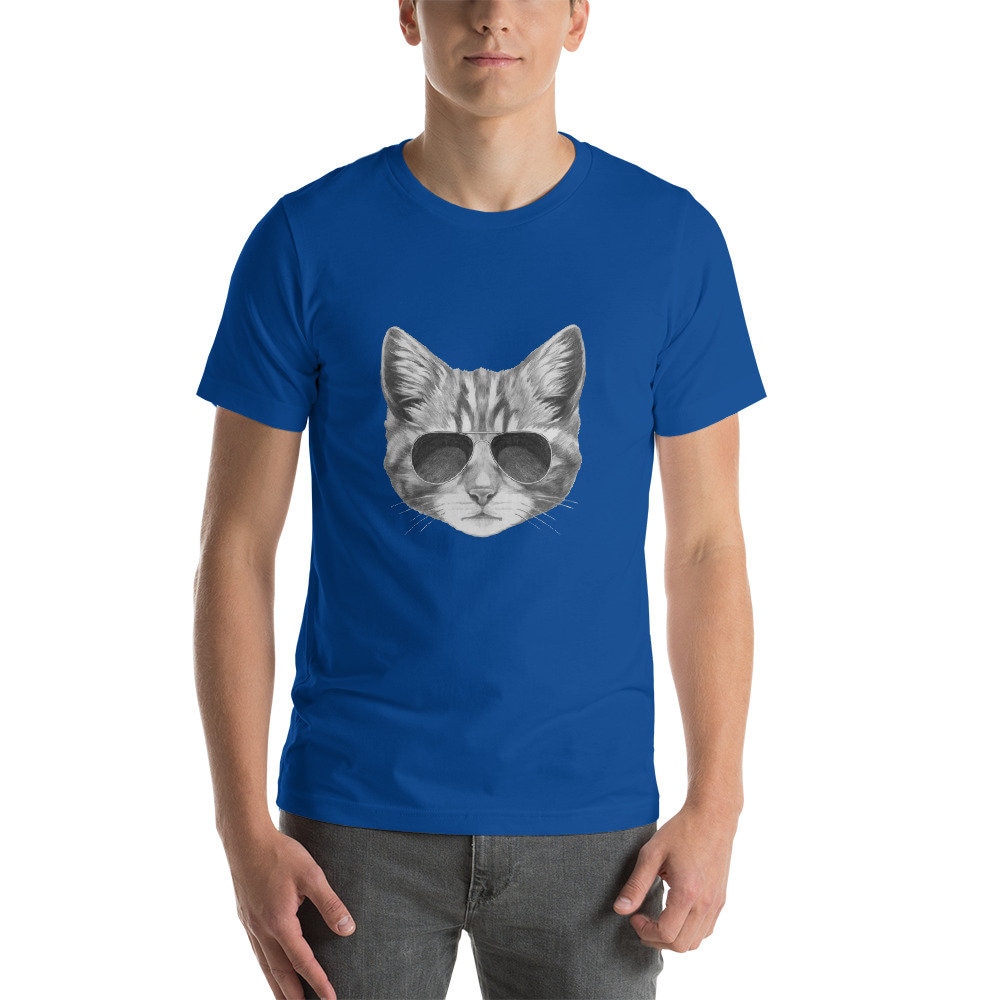 Cool Cat T-shirt. Cat T-shirt Cool Cat Shirt Funny Cat - Etsy