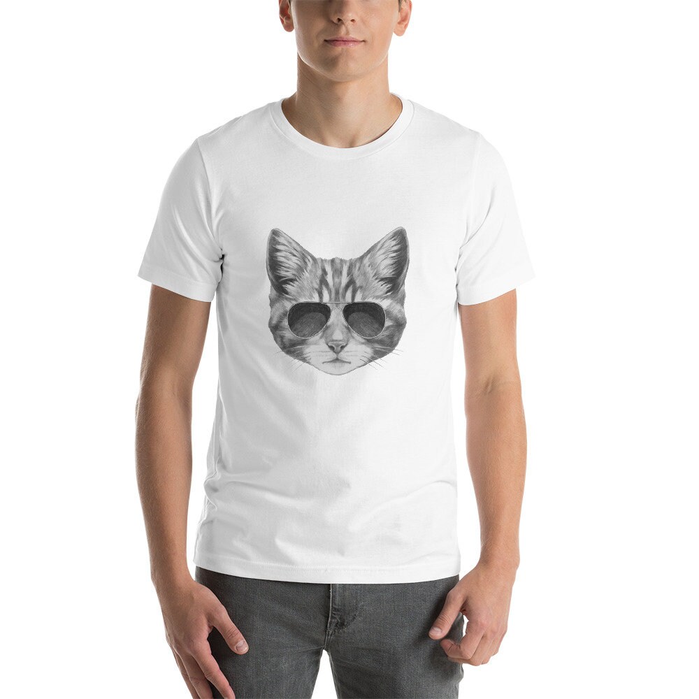 Cool Cat Tshirt. Cat Tshirt Cool Cat Shirt Funny Cat Etsy